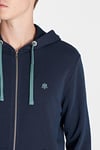 Mavi Kapüşonlu Fermuarlı % 100 Pamuk Erkek Sweat 065582-26828 LACİVERT