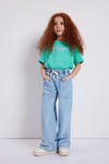 Mavi Loco % 100 Pamuk Wide Leg Normal Bel Geniş Paça Jeans Kız Çocuk Kot Pantolon 7010405-86710 AÇIK MAVİ