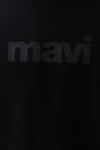 Mavi Logo Baskılı Bisiklet Yaka Oversize Pamuklu Erkek Sweat 066303-900 SİYAH