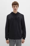 Mavi Logo Baskılı Pamuklu Regular Fit Şardonlu Kapüşonlu Erkek Sweat 0610941-900 SİYAH