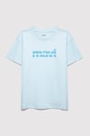 Mavi Logolu % 100 Pamuk Bisiklet Yaka Erkek Çocuk T Shirt 6610444-91361 AÇIK MAVİ