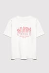 Mavi Logolu % 100 Pamuk Loose Fit Bisiklet Yaka Kız Çocuk T Shirt 7610386-70057 KREM