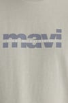 Mavi Logolu % 100 Pamuk Regular Fit Bisiklet Yaka Erkek T Shirt 0610943-70144 BEJ