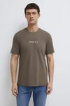 Mavi Logolu % 100 Pamuk Regular Fit Bisiklet Yaka Erkek T Shirt 0612732-83866 KAHVE