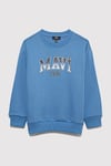 Mavi Logolu Loose Fit Bisiklet Yaka Erkek Çocuk Sweat 6S10163-70724 MAVİ