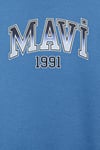 Mavi Logolu Loose Fit Bisiklet Yaka Erkek Çocuk Sweat 6S10163-70724 MAVİ