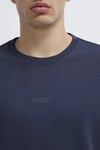 Mavi Logolu Pamuklu Loose Fit Bisiklet Yaka Erkek T Shirt 0613102-85315 LACİVERT