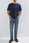 Mavi Logolu Pamuklu Loose Fit Bisiklet Yaka Erkek T Shirt 0613102-85315 LACİVERT