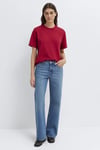 Mavi Logolu Pamuklu Regular Fit Bisiklet Yaka Kadın T Shirt 1613890-70391 KIRMIZI