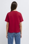Mavi Logolu Pamuklu Regular Fit Bisiklet Yaka Kadın T Shirt 1613890-70391 KIRMIZI