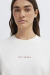 Mavi Logolu Pamuklu Regular Fit Bisiklet Yaka Kadın T Shirt 1613890-80194 EKRU