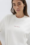 Mavi Logolu Pamuklu Regular Fit Bisiklet Yaka Kadın T Shirt 1613890-80194 EKRU