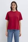 Mavi Logolu Pamuklu Regular Fit Bisiklet Yaka Kadın T Shirt 1613890-70391 KIRMIZI