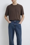 Mavi Logolu Pamuklu Relaxed Fit Bisiklet Yaka Erkek T Shirt 0613093-70251 KAHVE