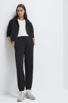 Mavi Logolu Pamuklu Slim Straight Fit Lastikli Paça Bayan Eşofman Altı 1600903-900 SİYAH