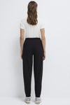 Mavi Logolu Pamuklu Slim Straight Fit Lastikli Paça Bayan Eşofman Altı 1600903-900 SİYAH