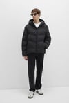 Mavi Loose Fit Kapüşonlu Yaka Su İtici Şişme Erkek Mont 0110651-71379 SİYAH