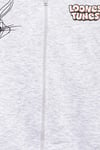 Mavi Loose Fit Sırt Baskılı Kapüşonlu Fermuarlı Kız Çocuk Sweat 7S10134-88467 AÇIK GRİ