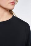 Mavi Lux Touch Bisiklet Yaka Oversize Bayan Sweat 168837-900 SİYAH