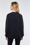 Mavi Lux Touch Bisiklet Yaka Oversize Bayan Sweat 168837-900 SİYAH