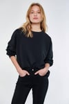 Mavi Lux Touch Bisiklet Yaka Oversize Bayan Sweat 168837-900 SİYAH