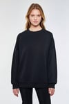 Mavi Lux Touch Bisiklet Yaka Oversize Bayan Sweat 168837-900 SİYAH