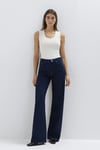 Mavi Malibu Pamuklu Wide Leg Yüksek Bel Geniş Paça Jeans Kadın Kot Pantolon 1010152-A3168 LACİVERT