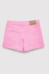 Mavi Melora Pamuklu Mom Fit Normal Bel Jean Kız Çocuk Short 7410655-86707 PEMBE