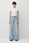 Mavi Miami Baggy Fit Normal Bel Geniş Paça Jeans Bayan Kot Pantolon 1010727-87191 AÇIK MAVİ