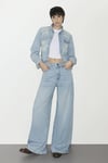 Mavi Miami Baggy Fit Normal Bel Geniş Paça Jeans Bayan Kot Pantolon 1010727-87191 AÇIK MAVİ