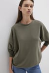 Mavi Modal Oversize Fit Bisiklet Yaka Bayan Sweat 168837-87538 YEŞİL