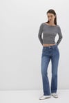 Mavi Molly Pamuklu Bootcut Fit Normal Bel Geniş Paça Jeans Bayan Kot Pantolon 1013690520 MAVİ