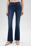 Mavi Molly Streç Pamuklu Straight Fit Normal Bel Çizme Paça Jeans Bayan Kot Pantolon 1013684068 LACİVERT