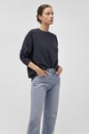 Mavi Oversize Bisiklet Yaka Bayan Kazak 1710499-83699 KOYU LACIVERT
