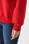 Mavi Oversize Bisiklet Yaka Pamuklu Basic Bayan Sweat 1610198-80791 KIRMIZI
