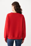 Mavi Oversize Bisiklet Yaka Pamuklu Basic Bayan Sweat 1610198-80791 KIRMIZI