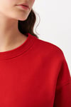 Mavi Oversize Bisiklet Yaka Pamuklu Basic Bayan Sweat 1610198-80791 KIRMIZI
