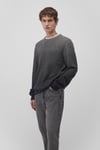 Mavi Pamuk Karışımlı Slim Fit Bisiklet Yaka Erkek Kazak 070779-34686 GRİ