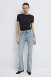 Mavi Pamuklu Bisiklet Yaka Basic Kadın T Shirt 1613081-900 SİYAH