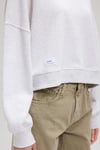 Mavi Pamuklu Bisiklet Yaka Crop Bayan Sweat 1S10120-87033 AÇIK GRİ