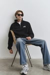 Mavi Pamuklu Boxy Fit Uzun Kollu Logolu Erkek Sweat 0S10208-900 SİYAH