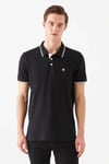 Mavi Pamuklu Dar Kesim Düğmeli Erkek Polo Yaka T Shirt 064164-900 SİYAH