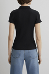 Mavi Pamuklu Fitted Fit Bayan Polo Yaka T Shirt 1613120-900 SİYAH