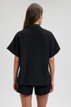 Mavi Pamuklu Kısa Kollu Loose Fit Kadın Gömlek 1210758-900 SİYAH