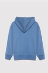 Mavi Pamuklu Logo Baskılı Loose Fit Kapüşonlu Erkek Çocuk Sweat 6S10143-83767 MAVİ
