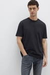 Mavi Pamuklu Loose Fit Bisiklet Yaka Erkek T Shirt 0611596-900 SİYAH