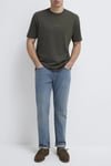 Mavi Pamuklu Loose Fit Bisiklet Yaka Erkek T Shirt 0613102-71553 KOYU HAKİ