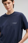 Mavi Pamuklu Loose Fit Bisiklet Yaka Kadın T Shirt 1611309-70490 LACİVERT