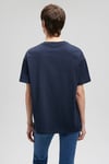 Mavi Pamuklu Loose Fit Bisiklet Yaka Kadın T Shirt 1611309-70490 LACİVERT