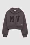 Mavi Pamuklu Loose Fit Kapüşonlu Baskılı Kız Çocuk Sweat 7S10128-90778 ANTRASİT